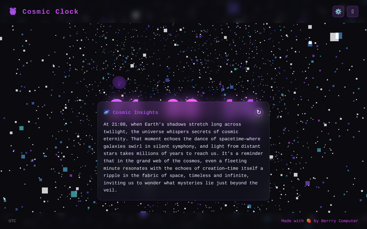 Cosmic Clock screenshot