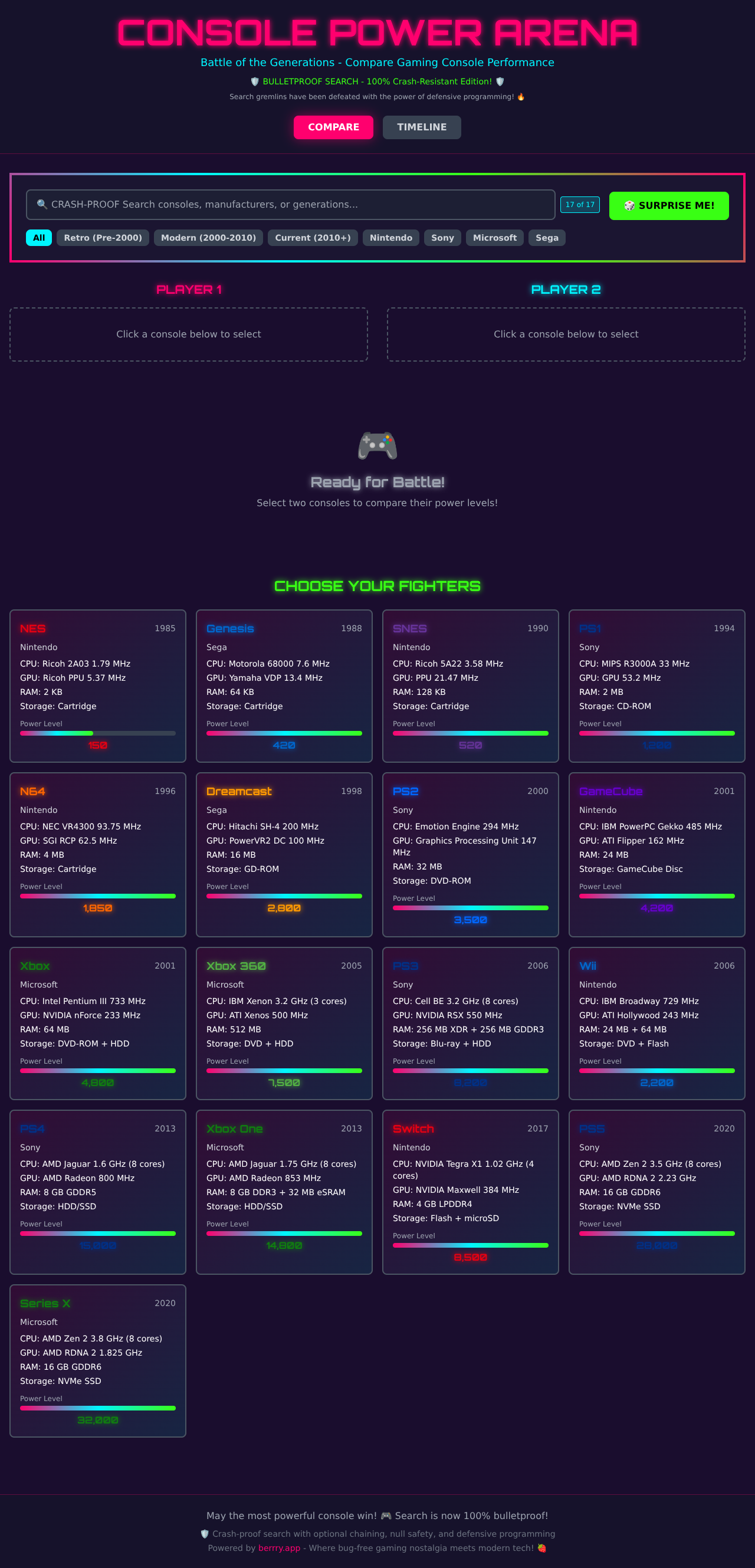 Console Power Arena screenshot
