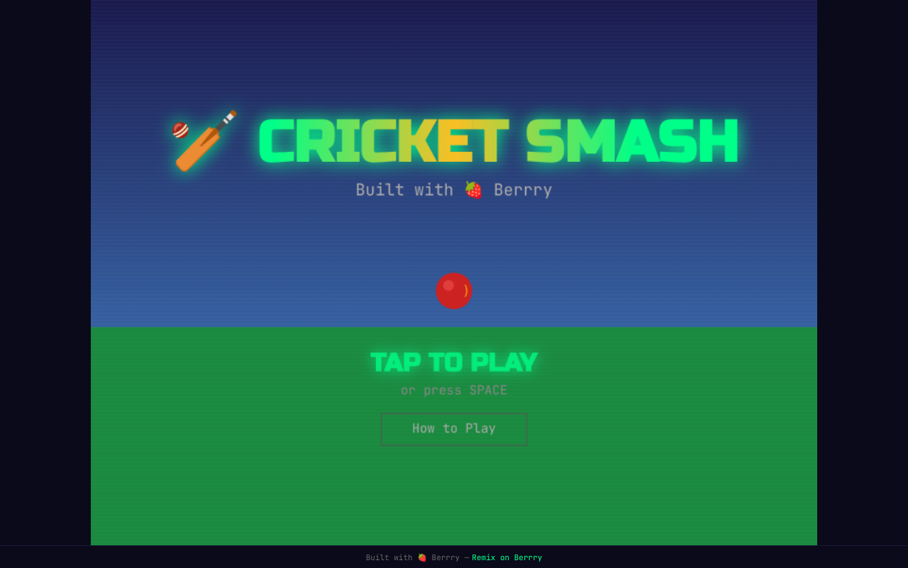 cricket-smash app