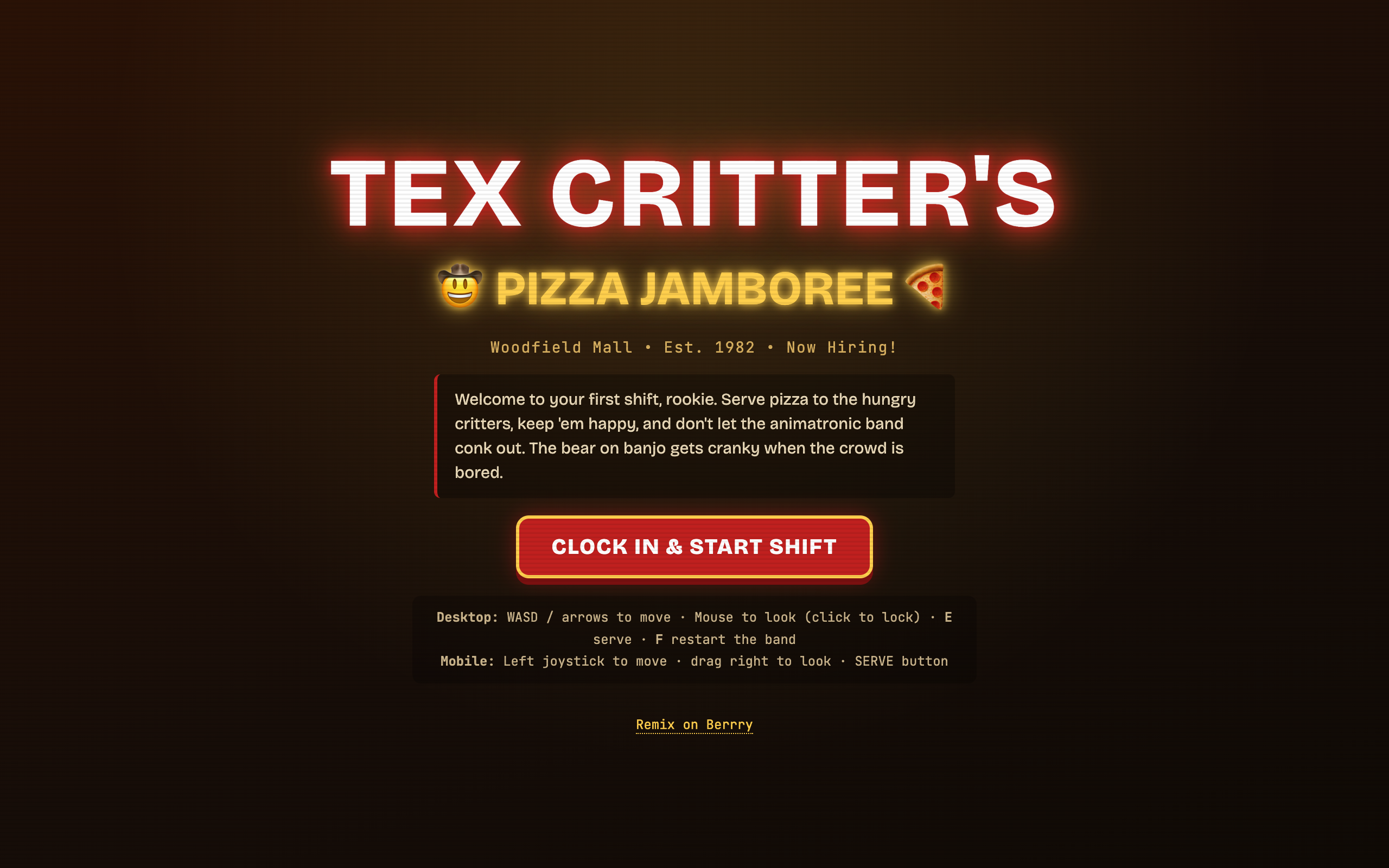 critter-pizza app
