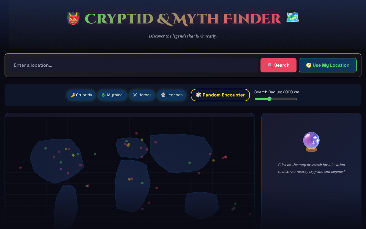 cryptidfinder app