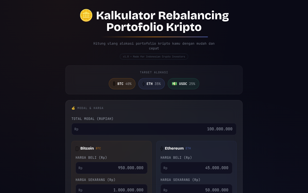 crypto-rebalance app