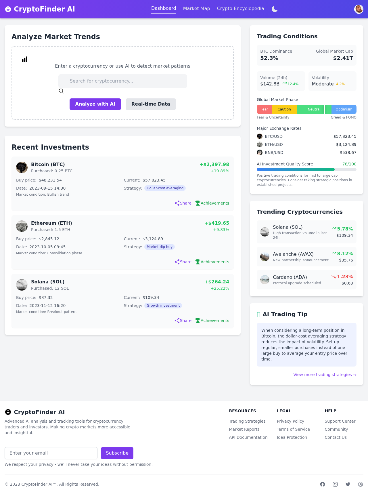 CryptoFinder Pro screenshot