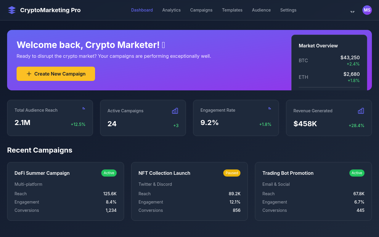 cryptomarketing app