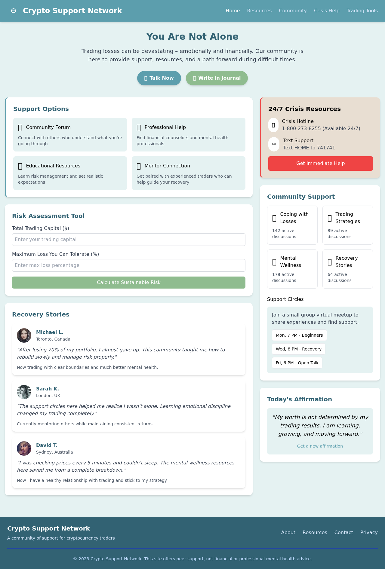 cryptosupport app