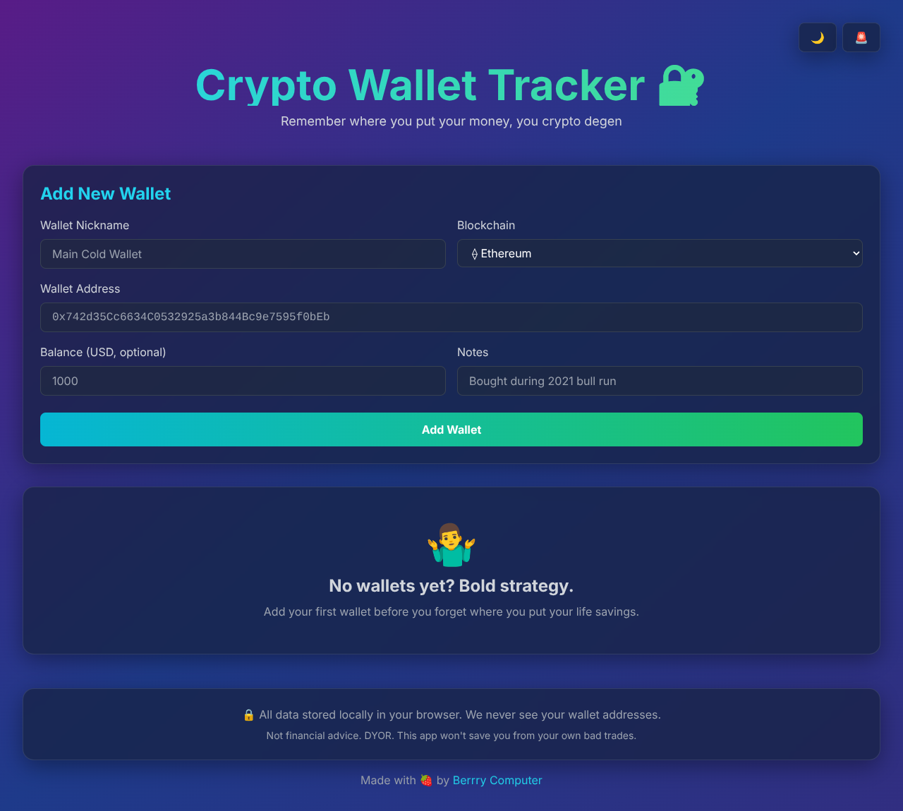 cryptotrack app
