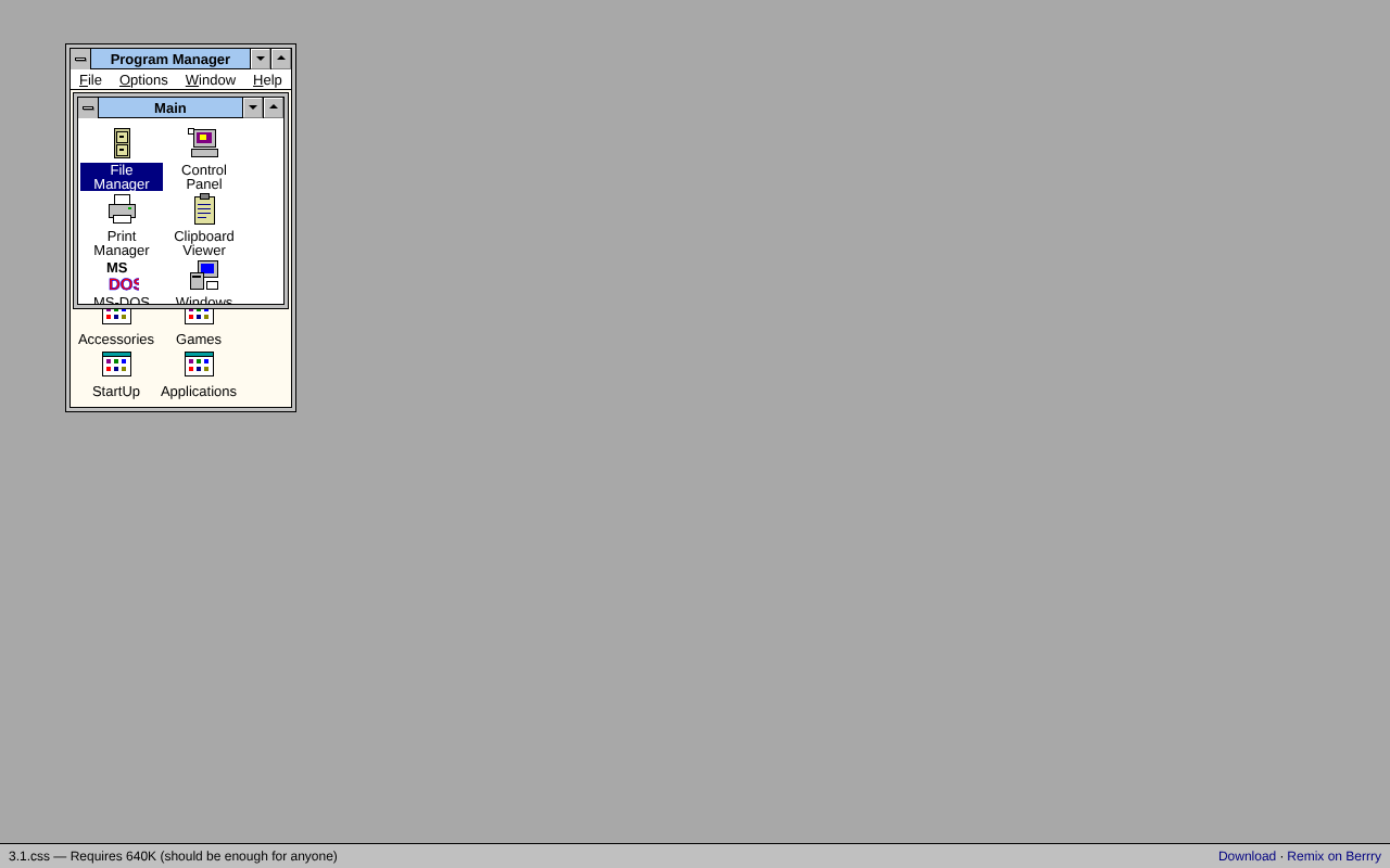css-windows-pure app