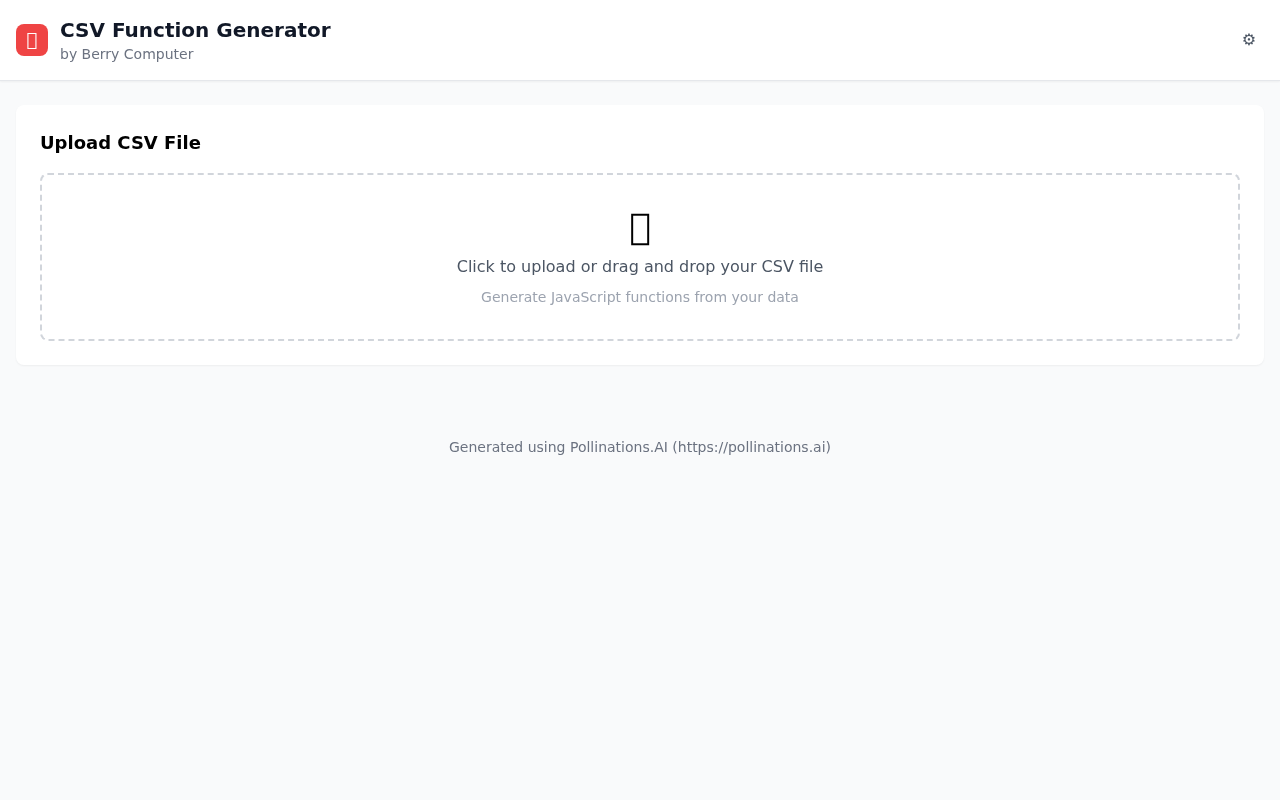 csvfunctions app