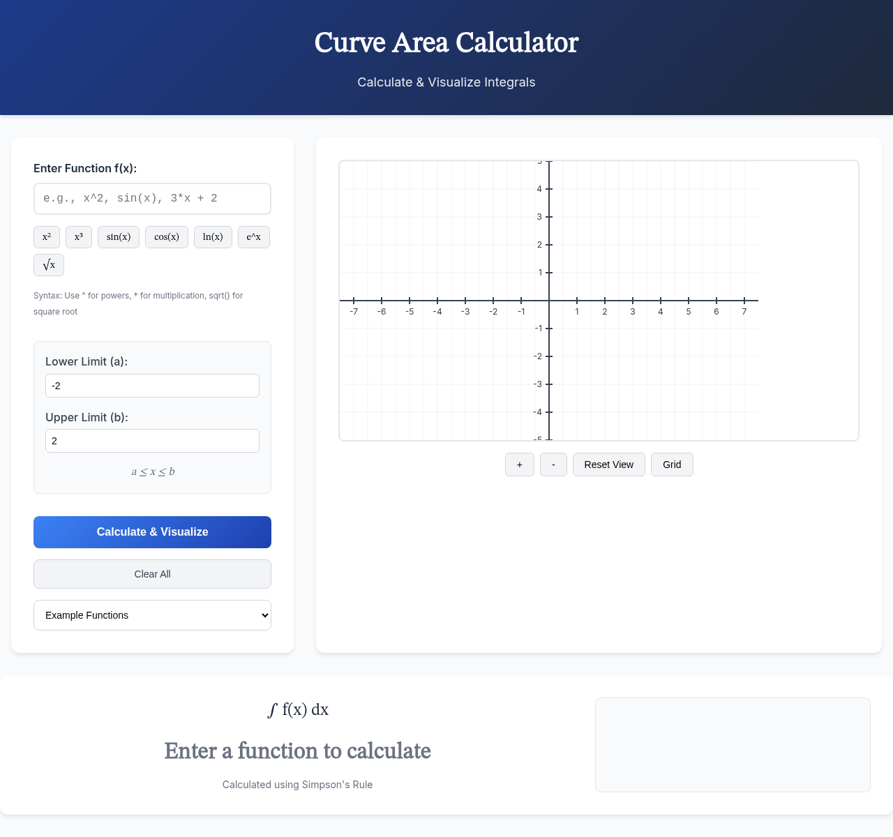 curvearea app