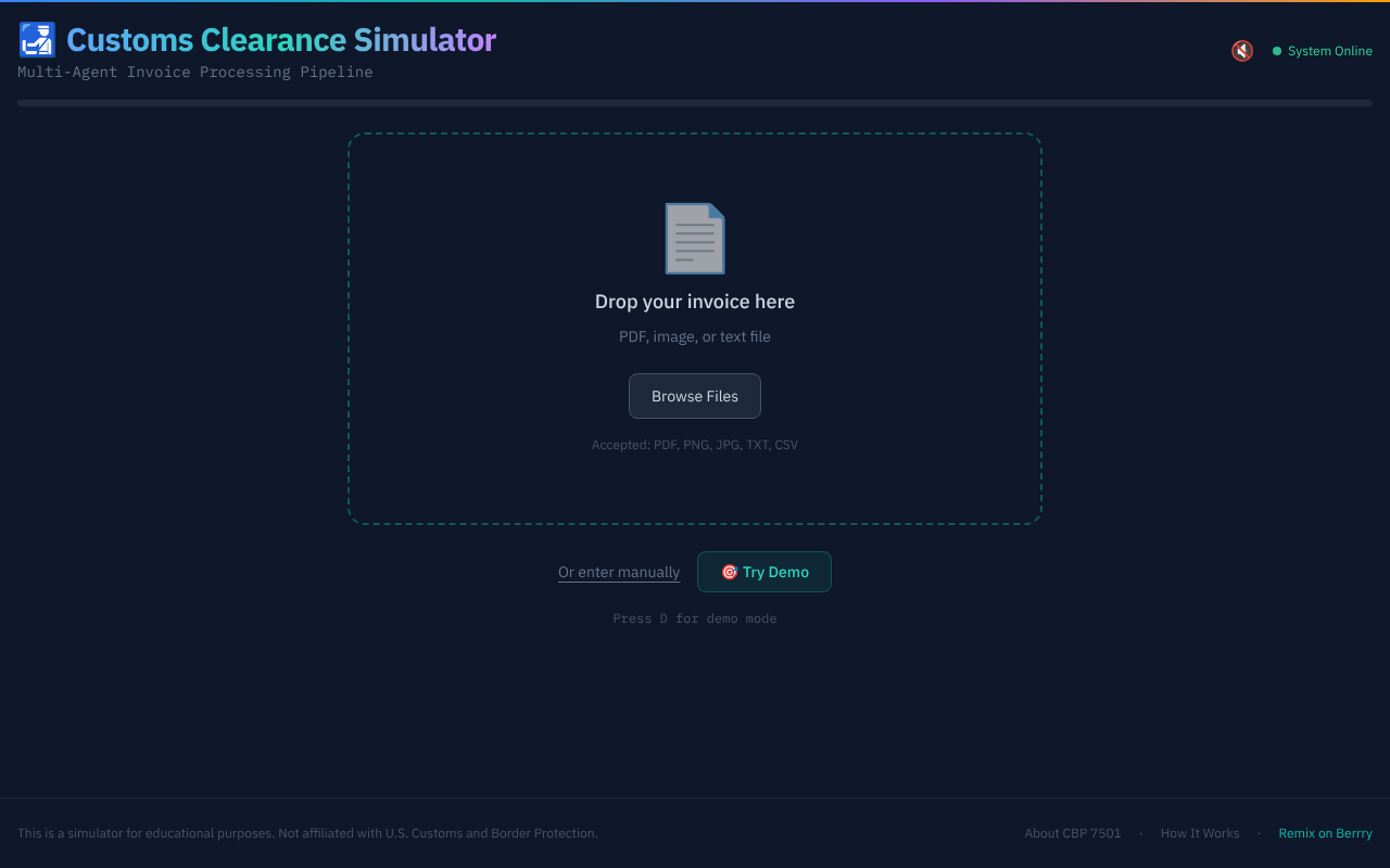 customs-simulator app