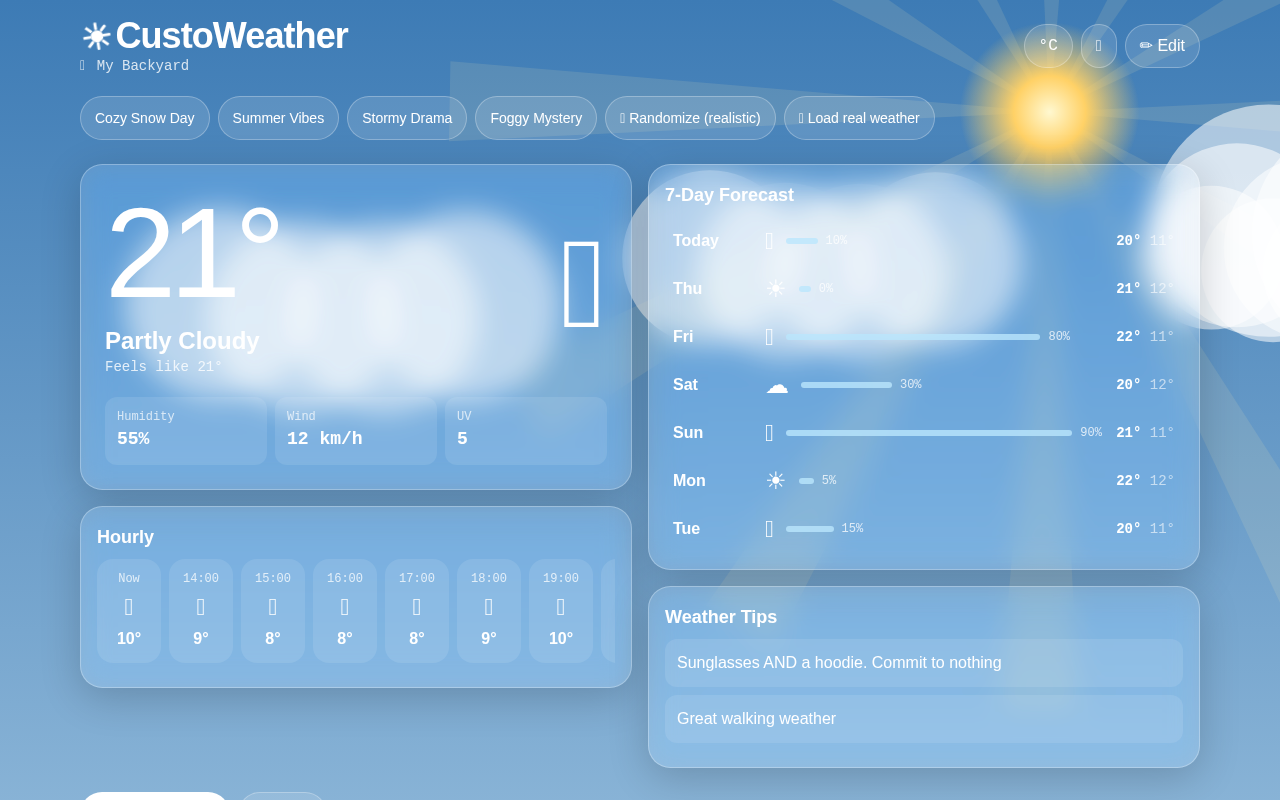 custoweather-your-own app
