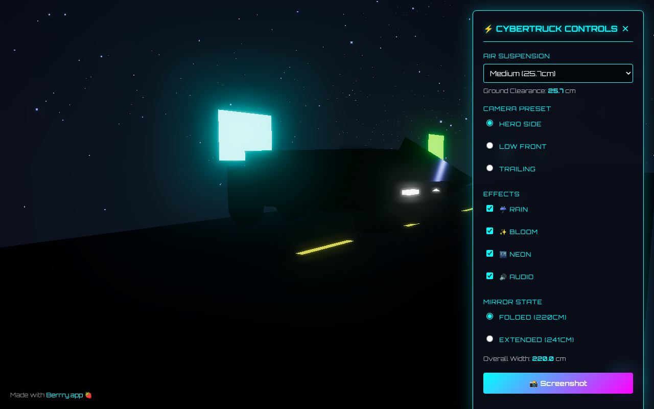 cybertruckrain app