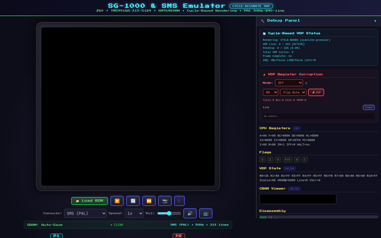 Cycle VDP Emulator screenshot