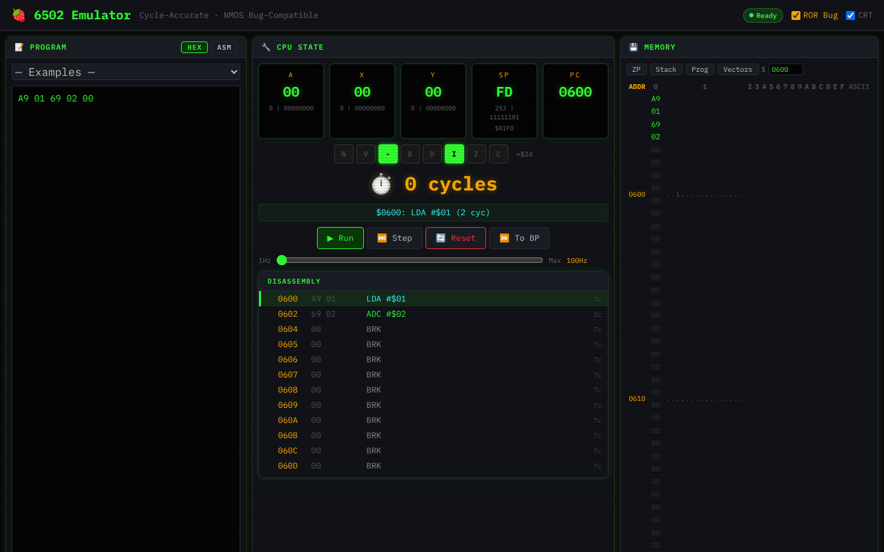 cycle6502 app