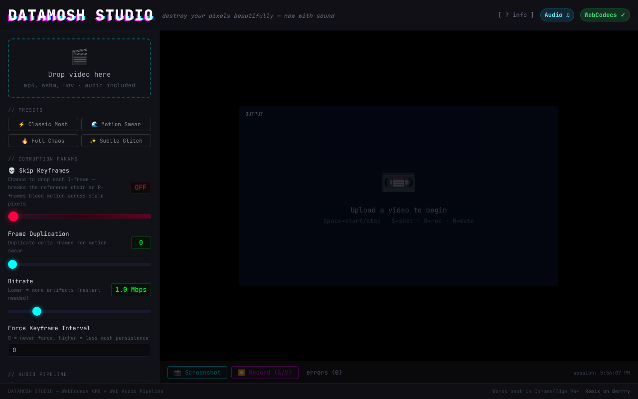 Datamosh Studio screenshot