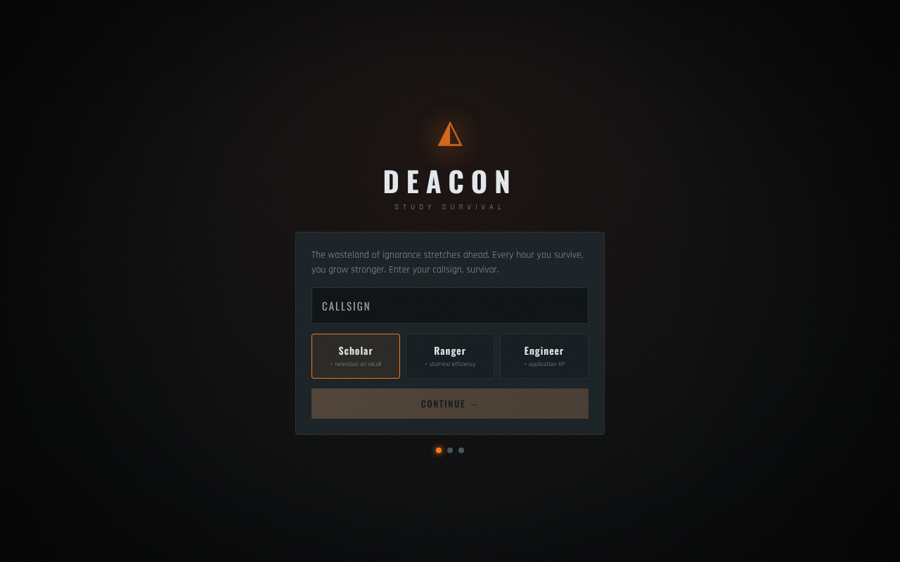 deacon-study-survival app