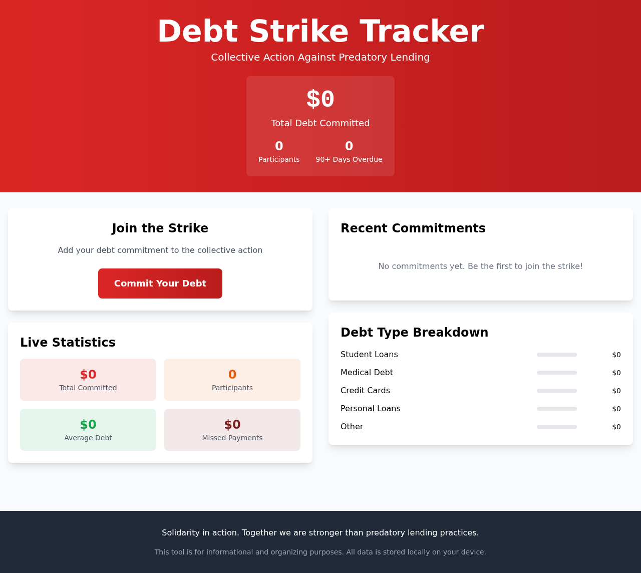 Debt Strike Collective screenshot
