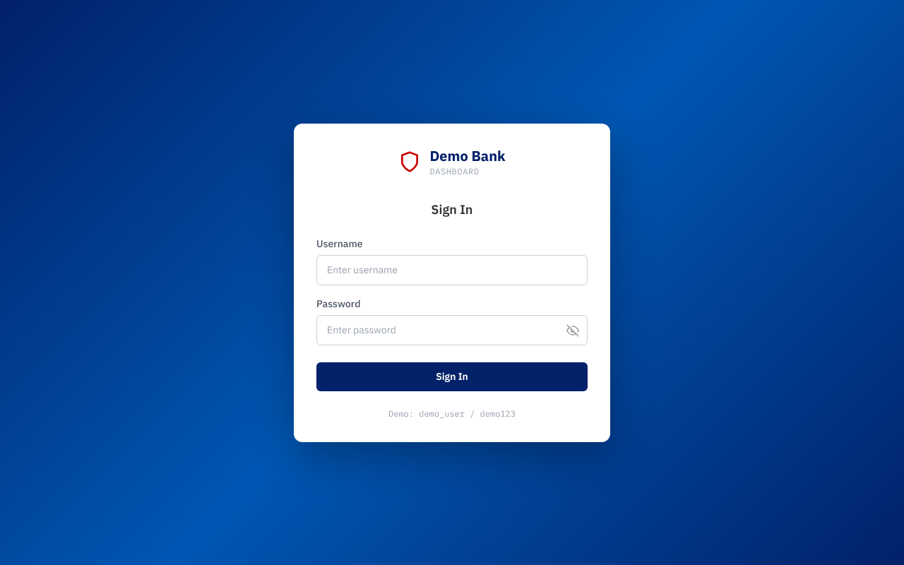demobankdash app