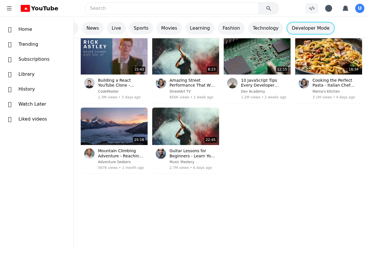 DevTube Insights screenshot