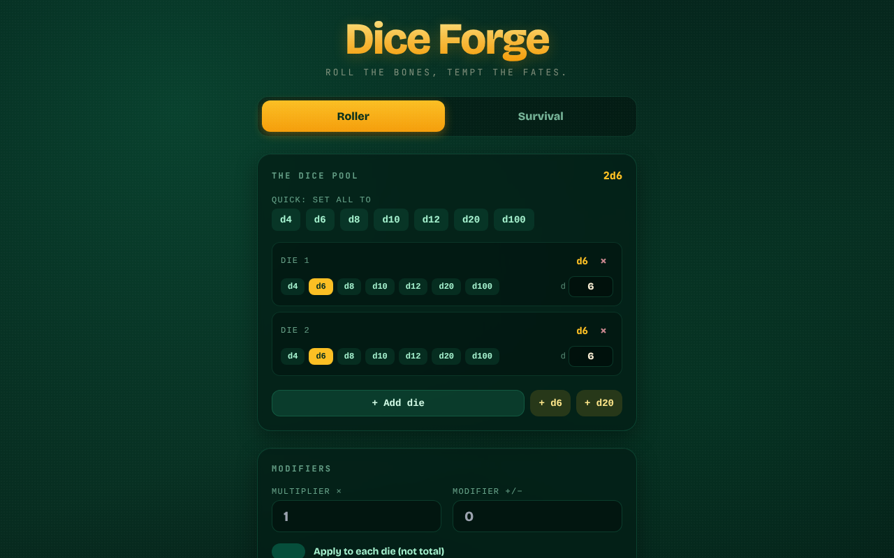 dice-forge-playful app