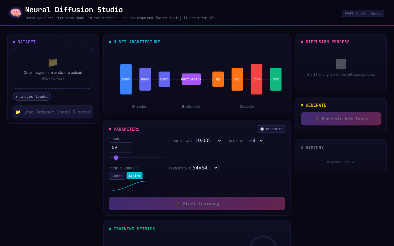 Neural Diffusion Studio screenshot