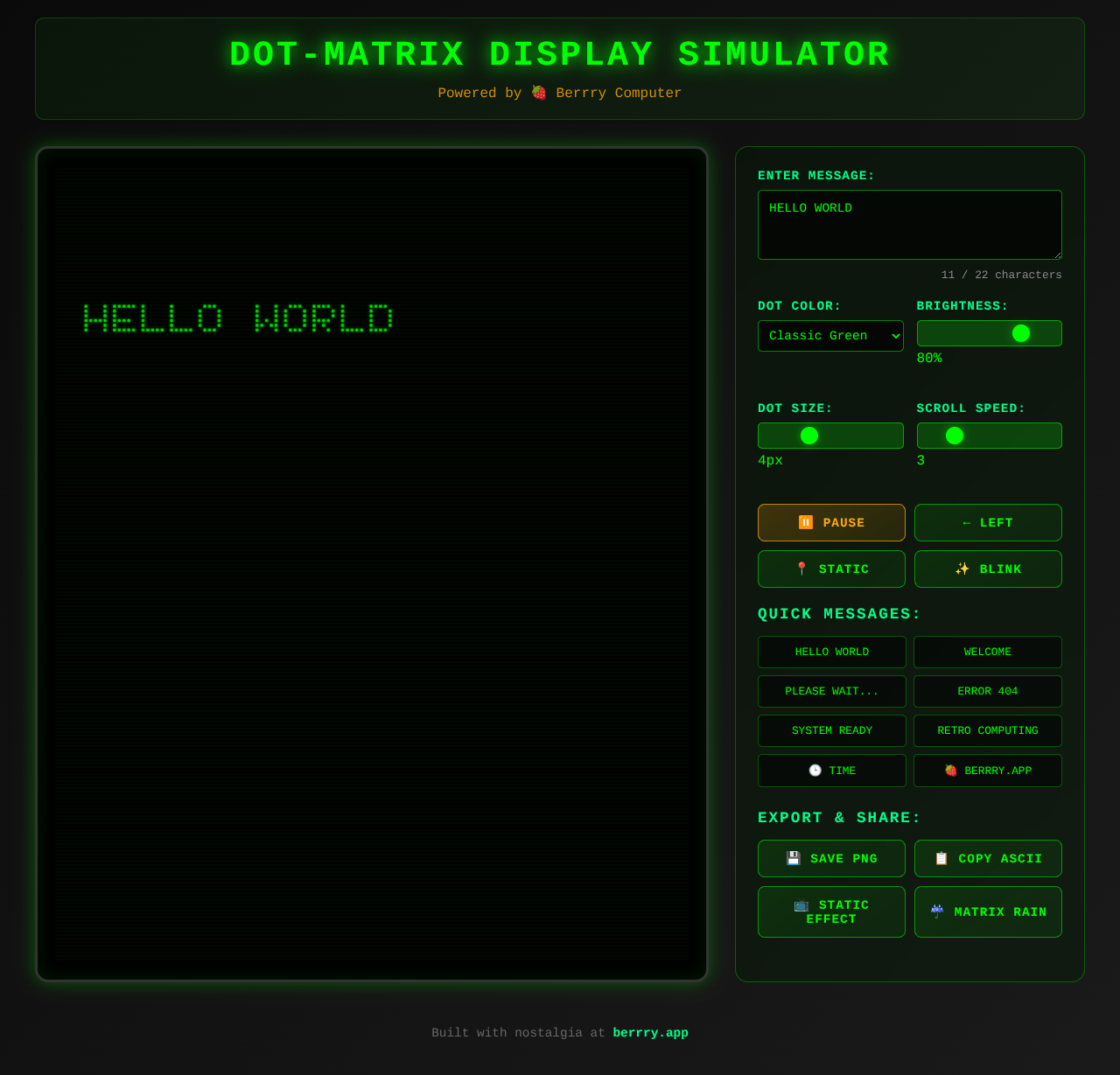 dotmatrix app