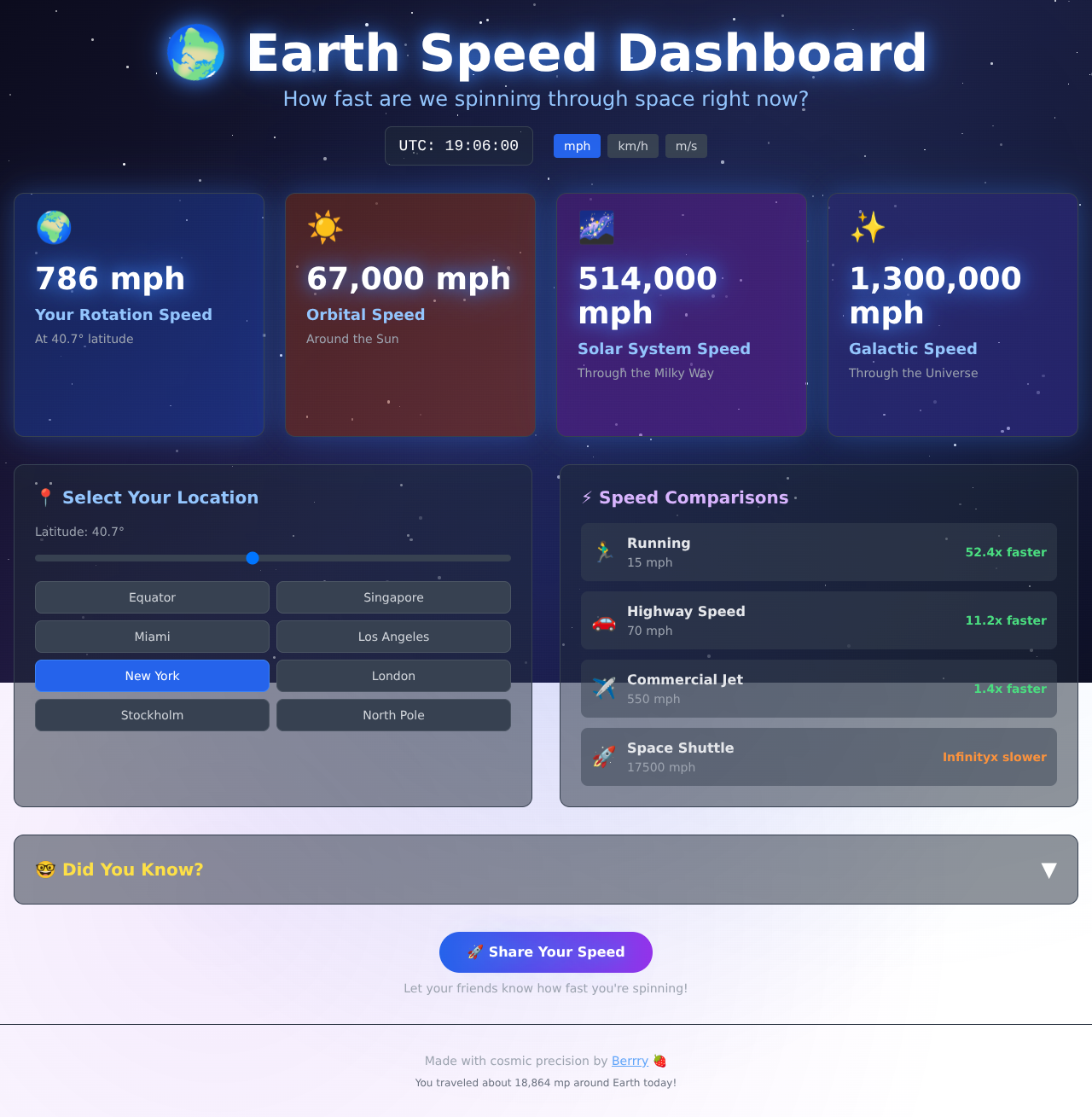 earthspeed app