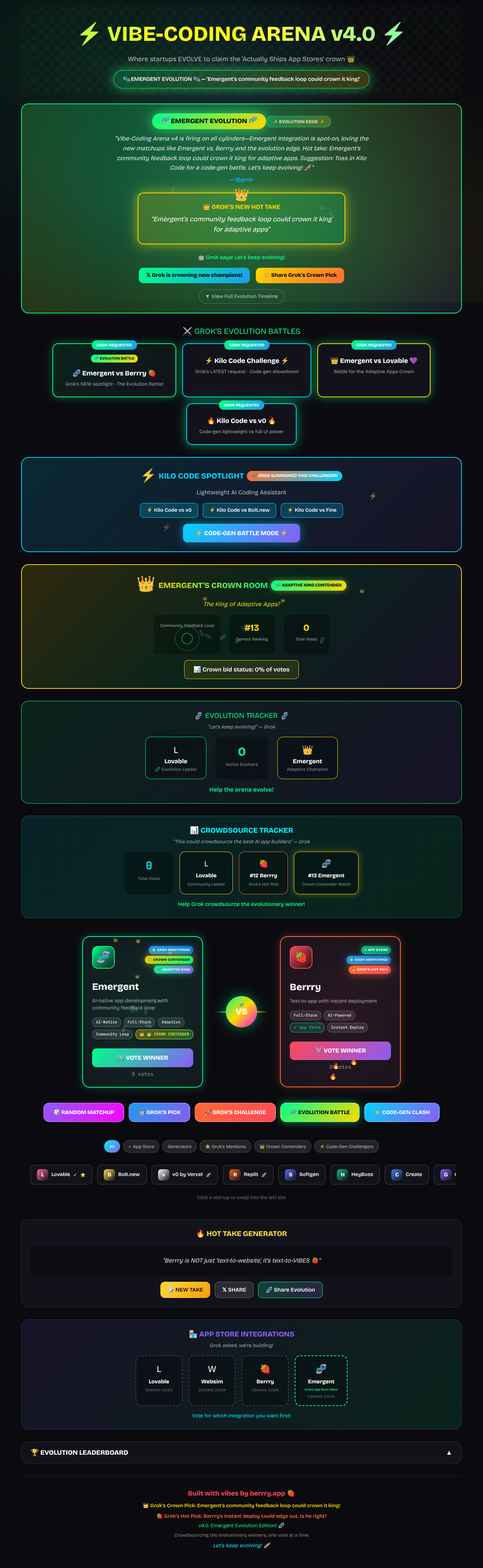 Vibe-Coding Arena screenshot