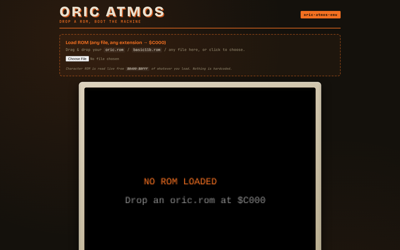 emulator-oric-atmos-emu app
