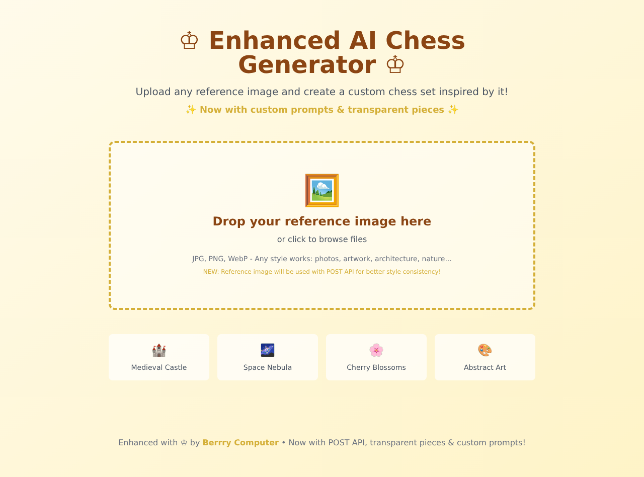 AI Chess Set Generator screenshot