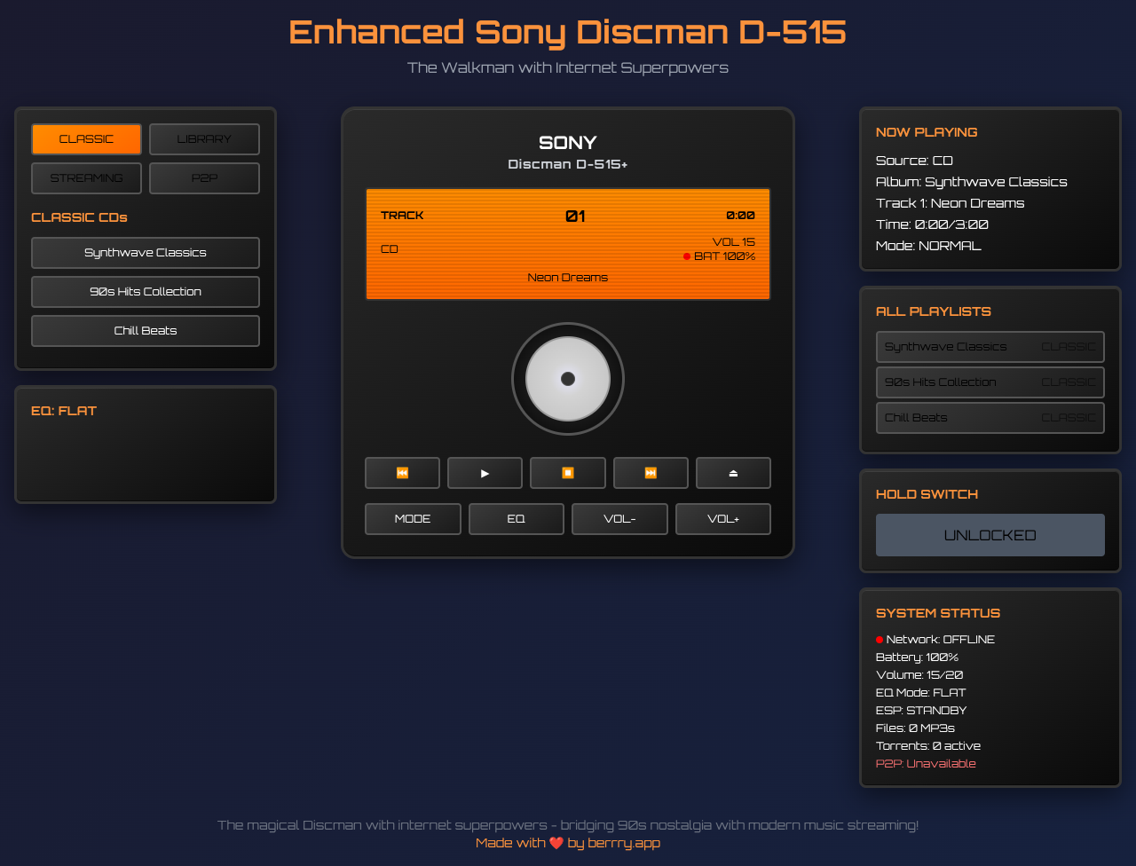 Nostalgic Discman Reborn screenshot