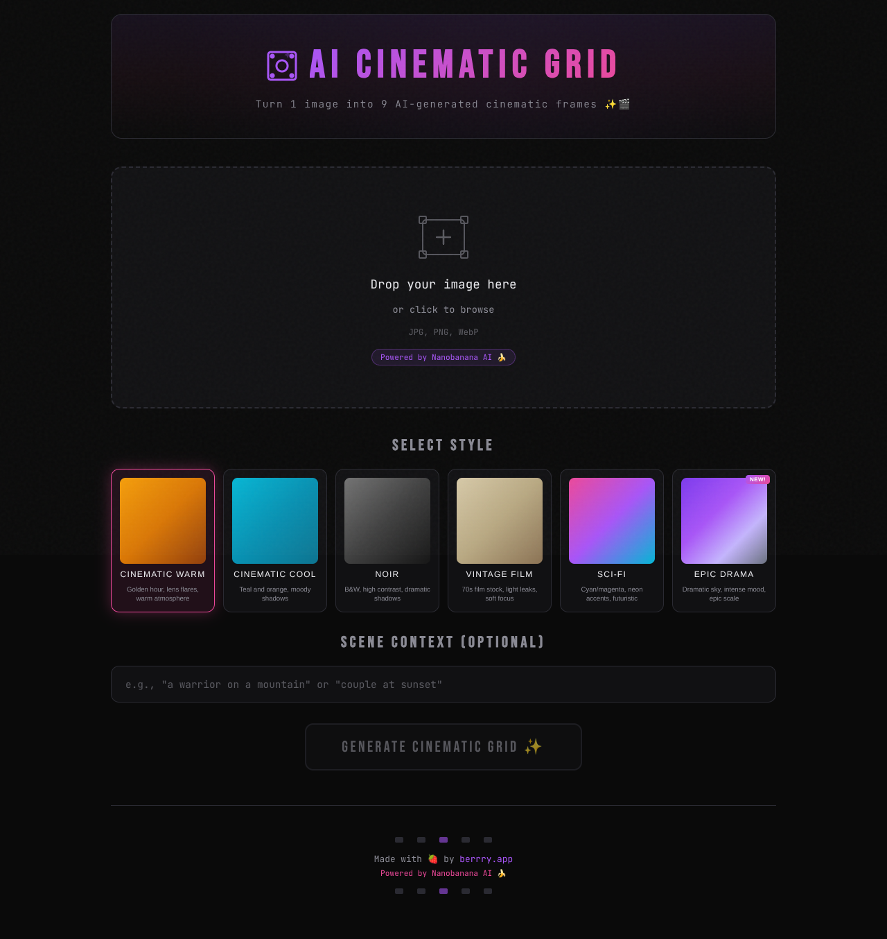 epiccinegrid app