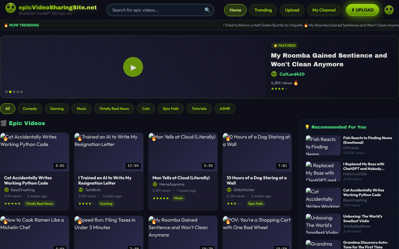 epicvideosharingsite app