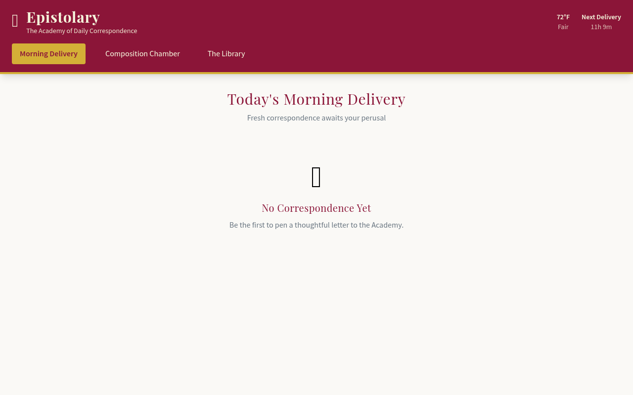 epistolary app