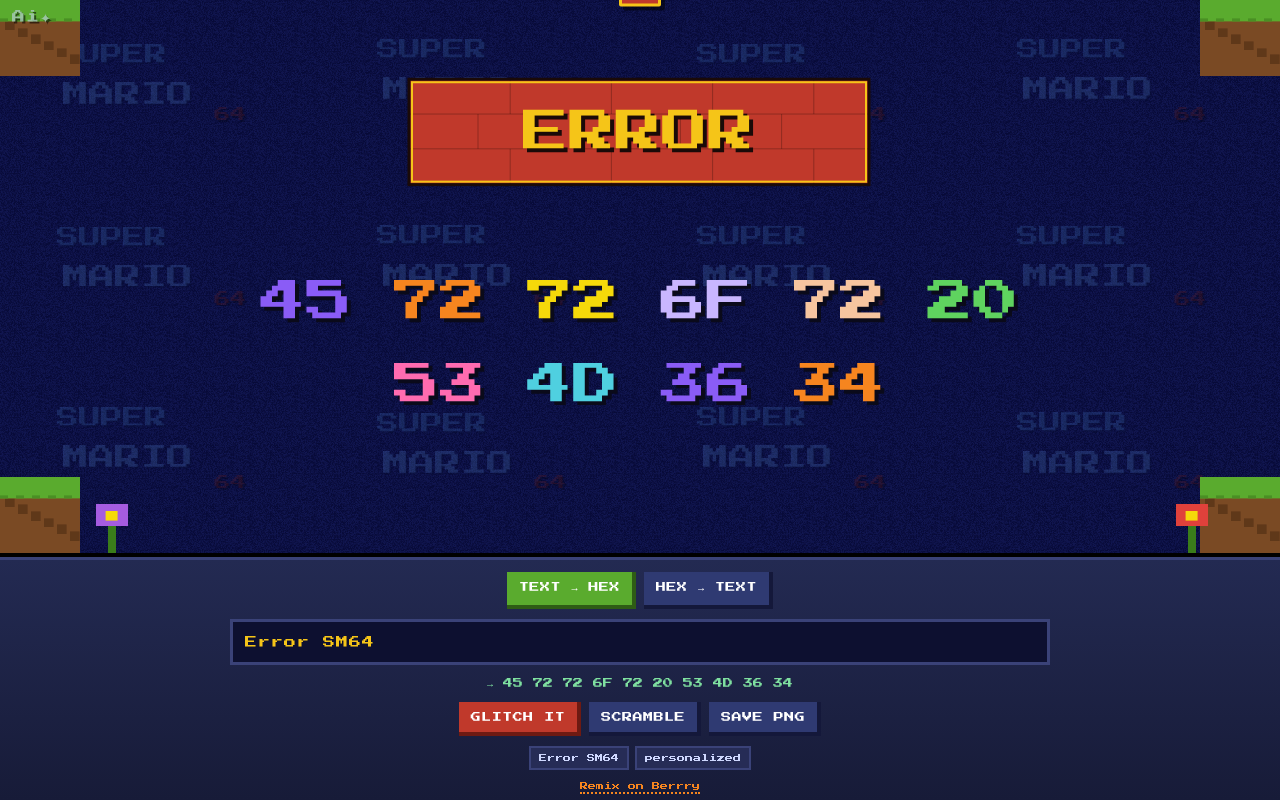 error-sm64-hex app