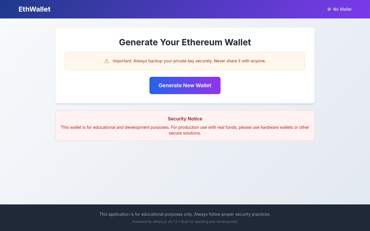 EthKey Vault screenshot