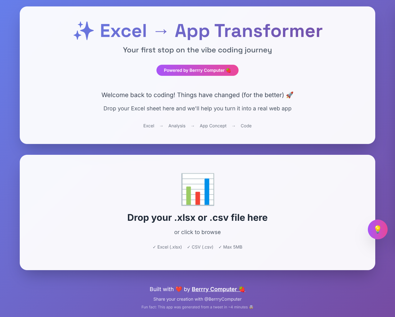 excel2app app