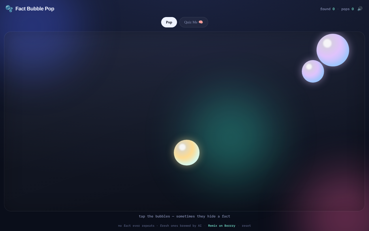 fact-bubble-pop app