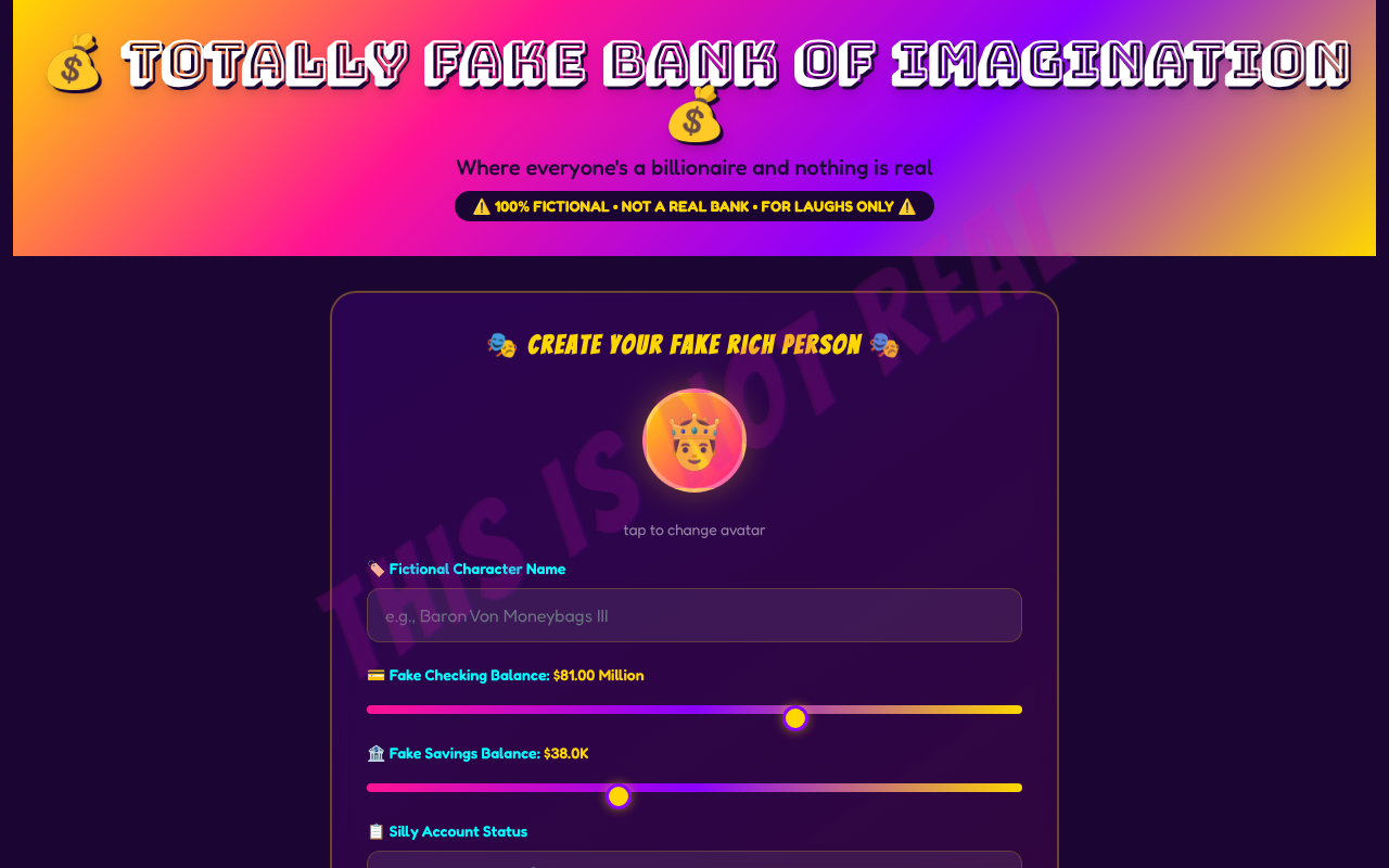 fake-bank-simulator app