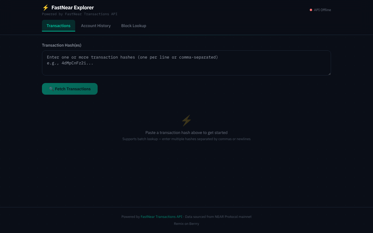 FastNear Explorer screenshot