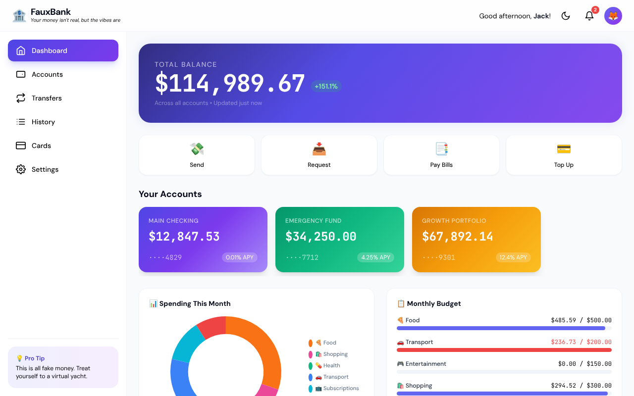 fauxbank app