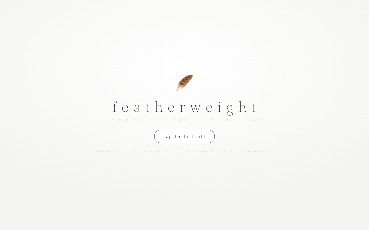 featherweight-sooooo-light app