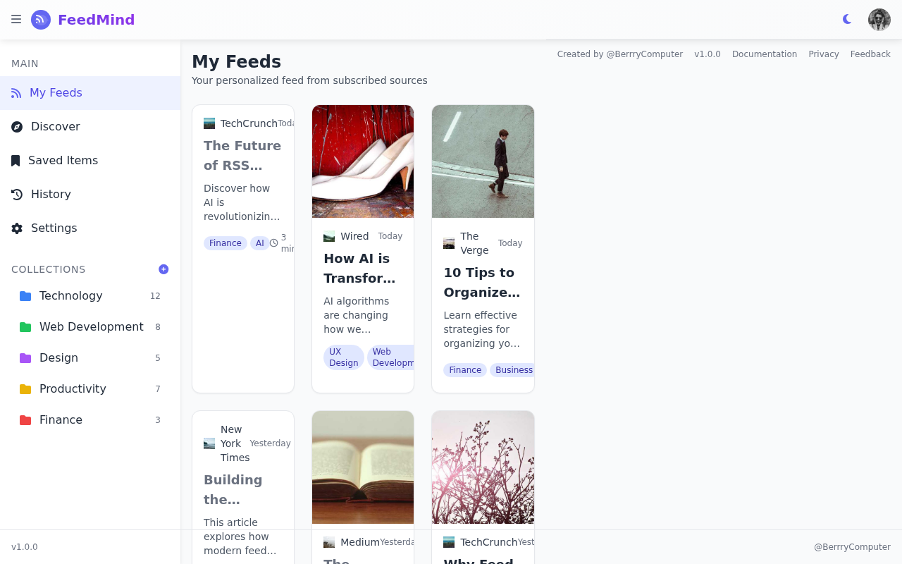 FeedMind screenshot