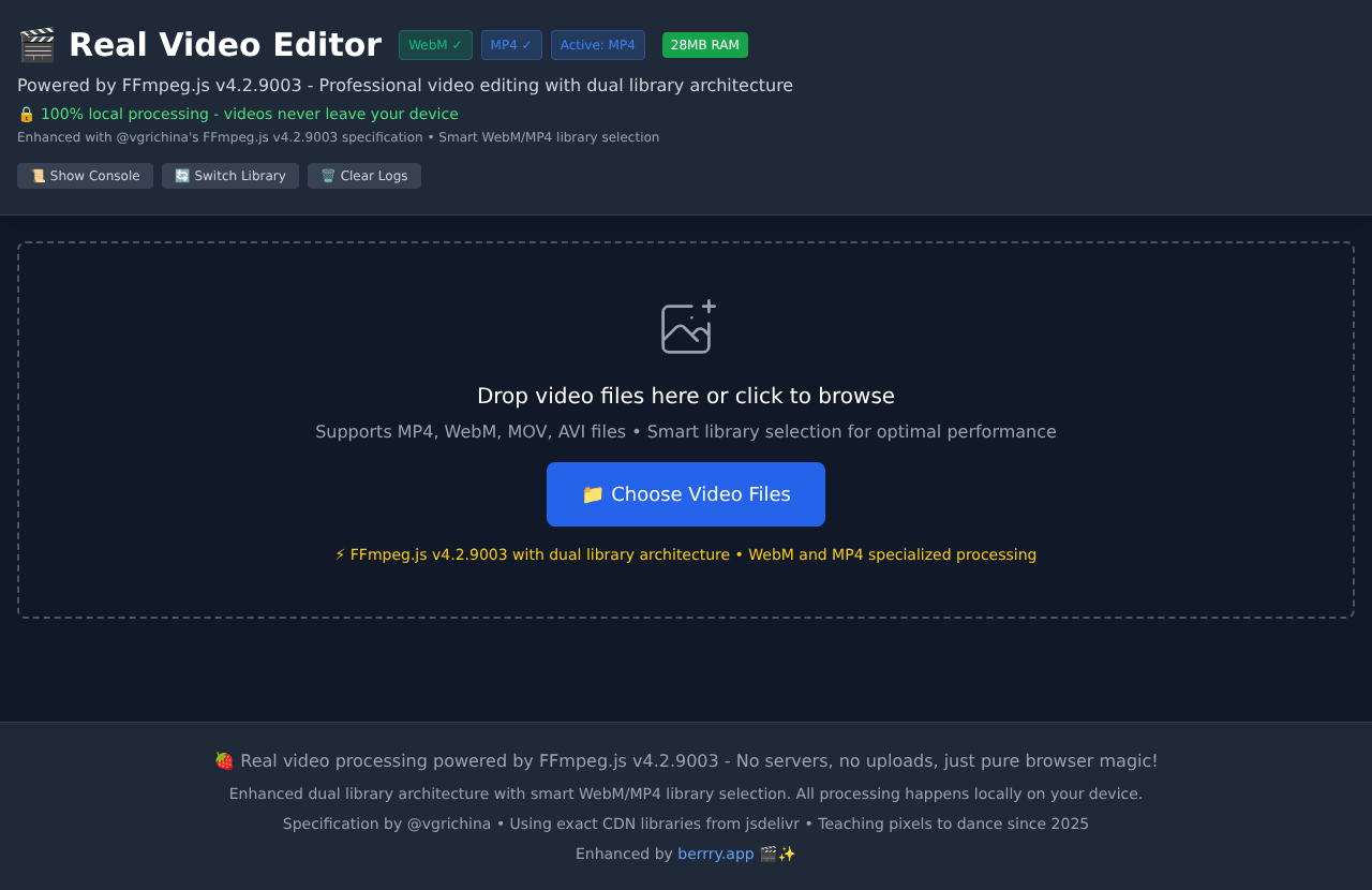 ffmpegjs app