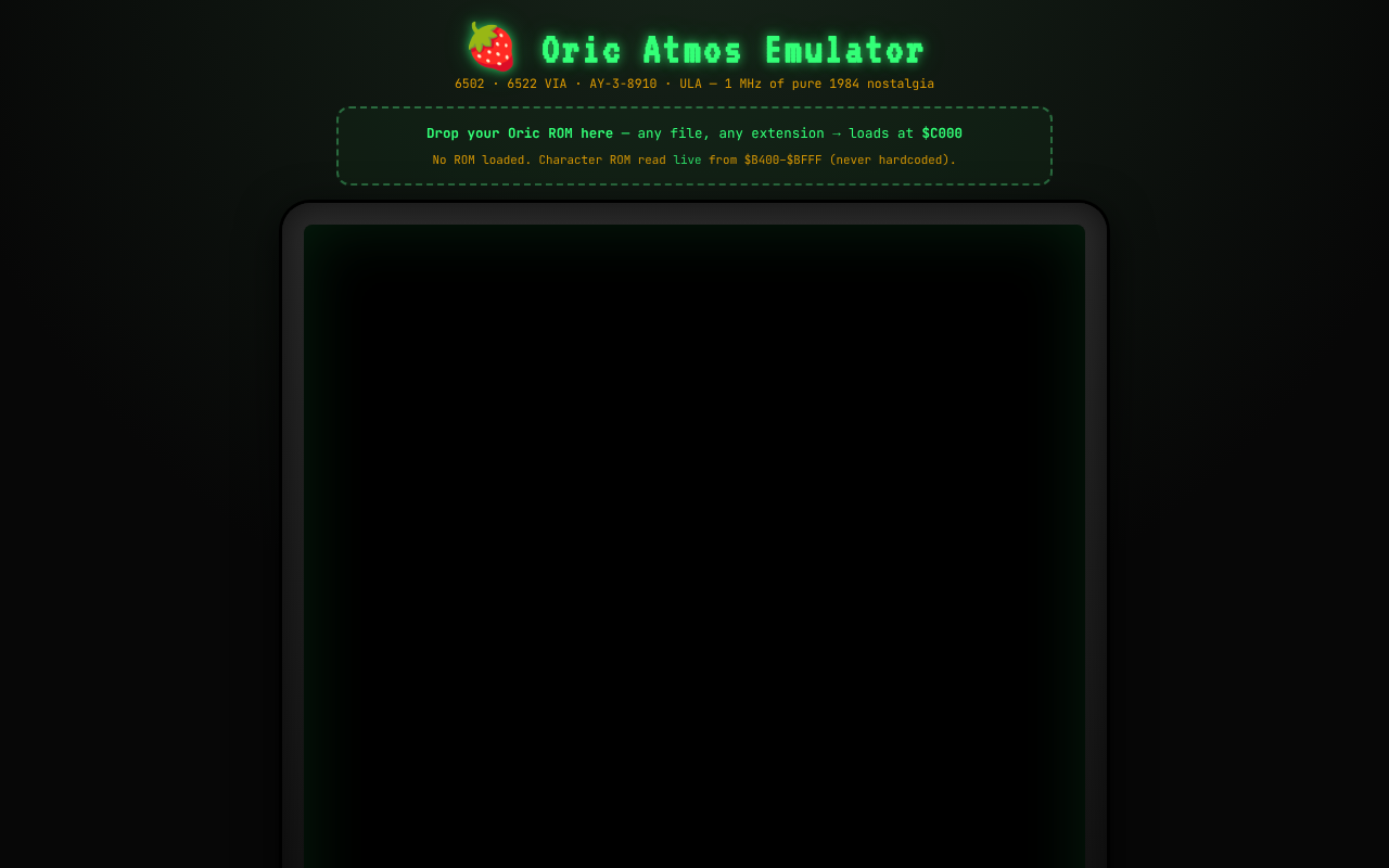 Oric Atmos Emulator screenshot