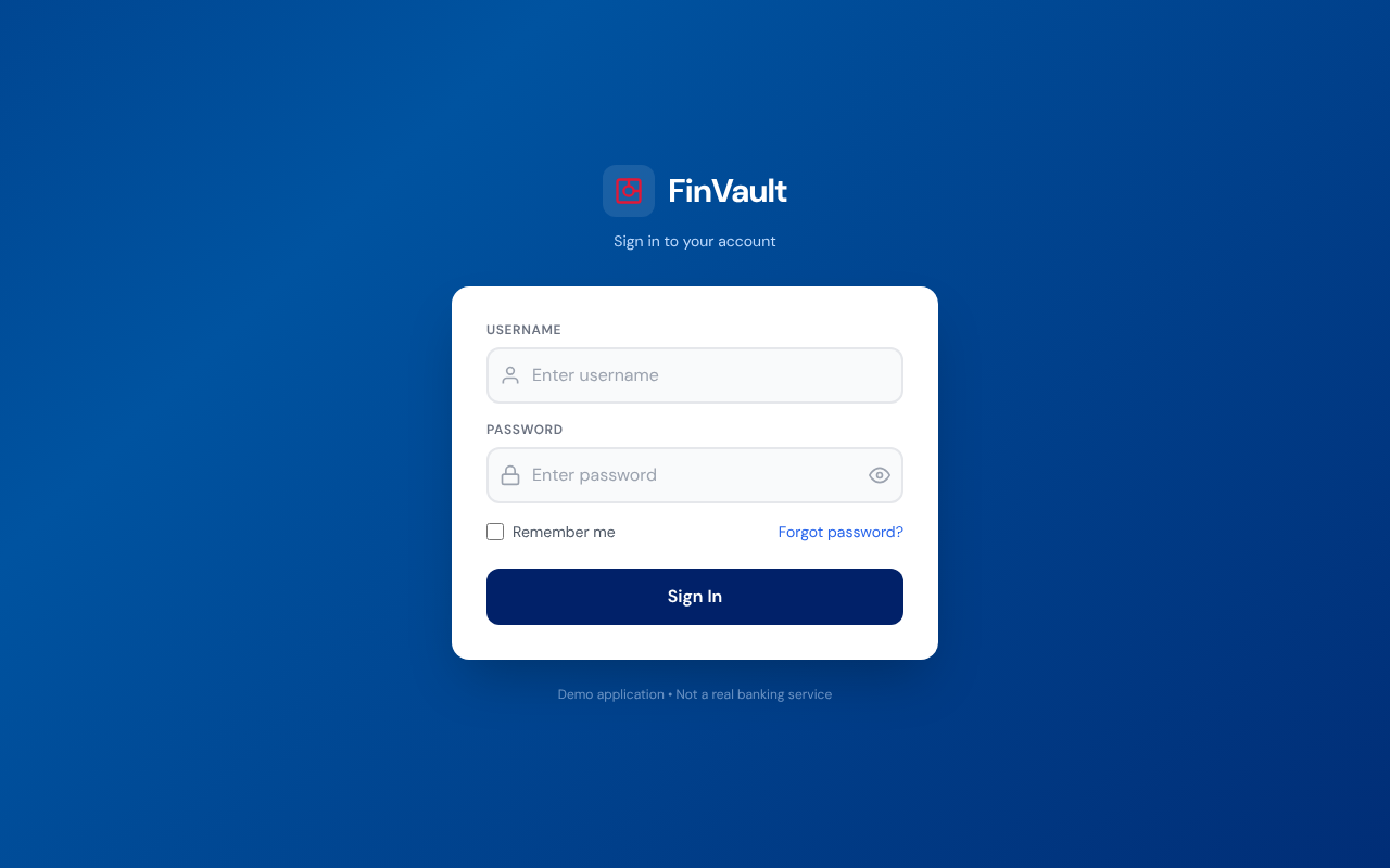 finvault-demo app