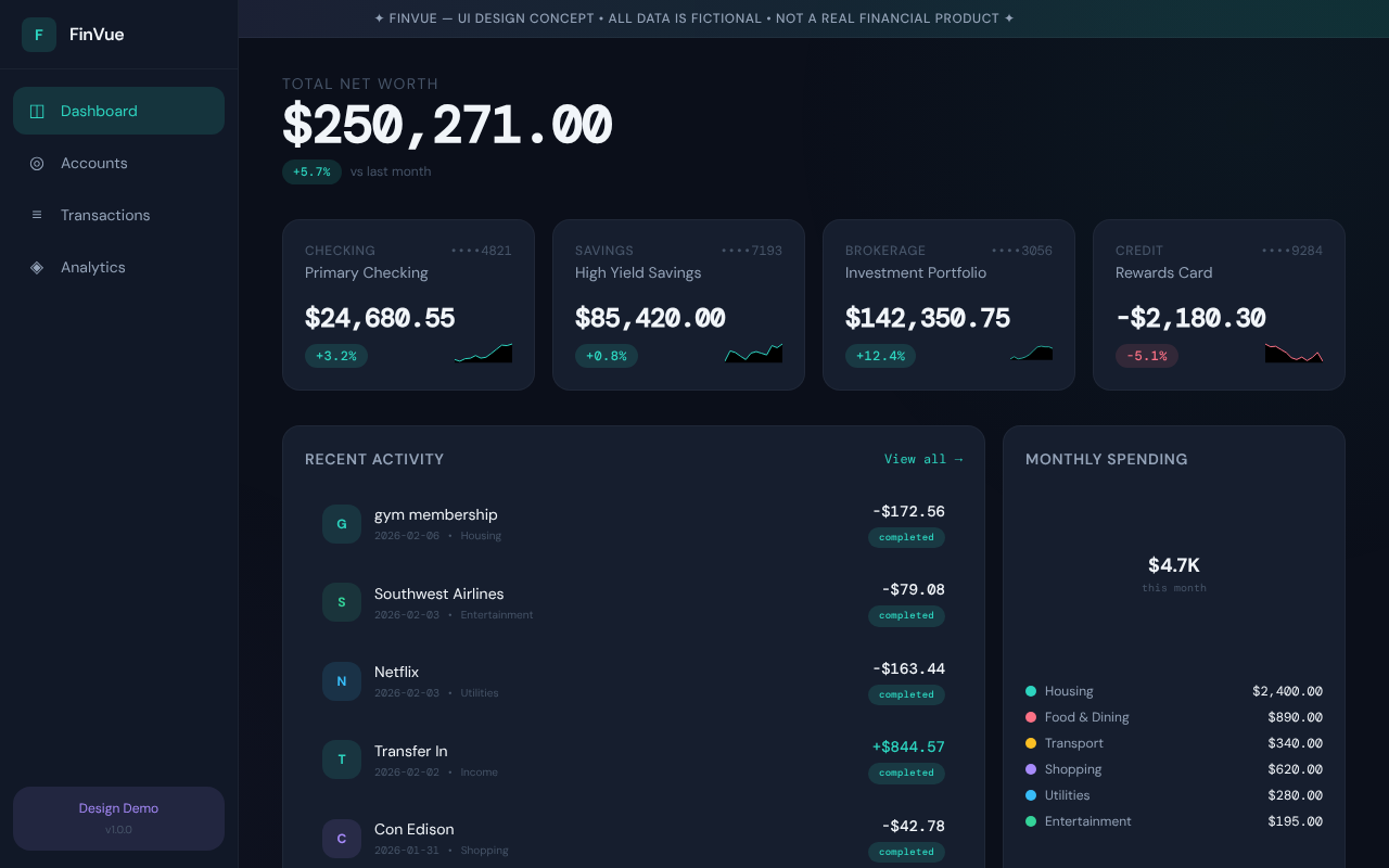 finvue-demo app