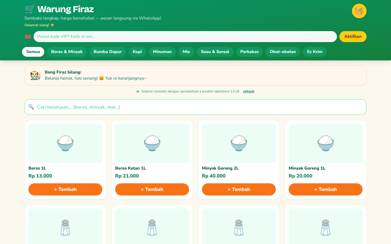 Warung Firaz screenshot