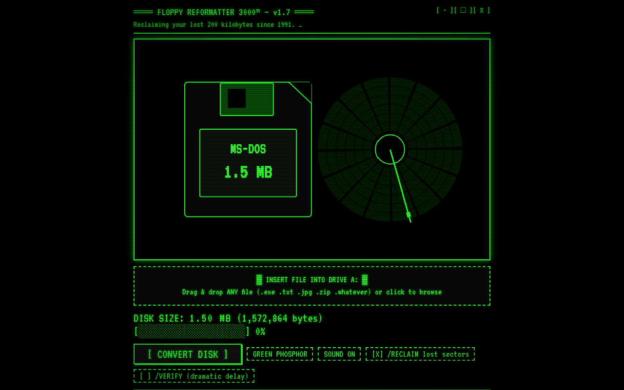 floppy-disk-reformatter app