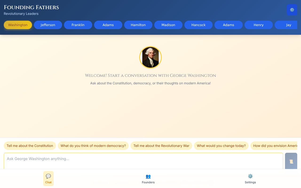 Founding Fathers Chat screenshot